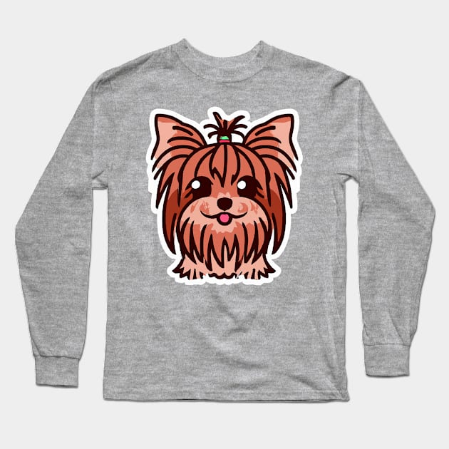 Cute Yorkshire Terrier Dog Lover Yorkie Retro Long Sleeve T-Shirt by BetterManufaktur